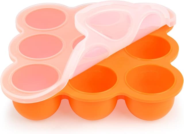 Detalle de Aolso contenitore per alimenti in silicone con coperchio e 9 scomparti (arancione)