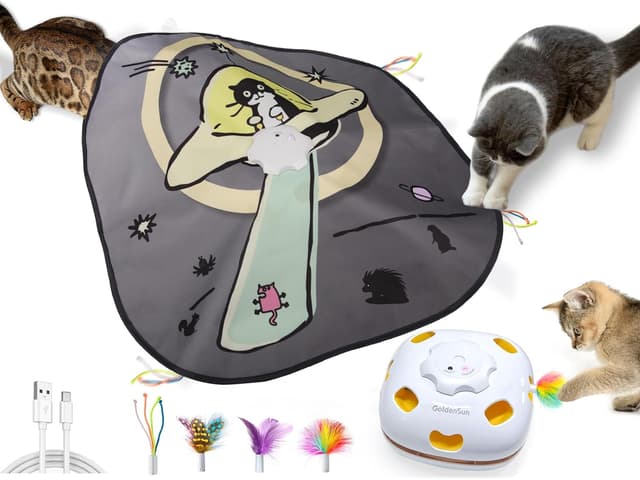 Detalle de GoldenSun Katzenspielzeug 4-in-1 Aufladbares