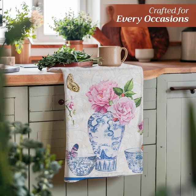 Detalle de Maison d' Hermine Kitchen Towels 27.5" cotton set of 3