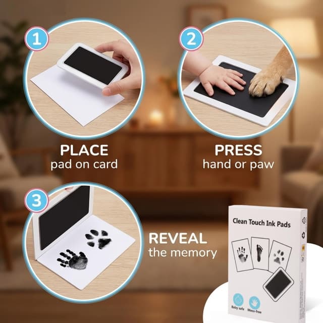 Detalle 2 de Zemiu Impronta Mani e Piedi Neonati 10x8 cm