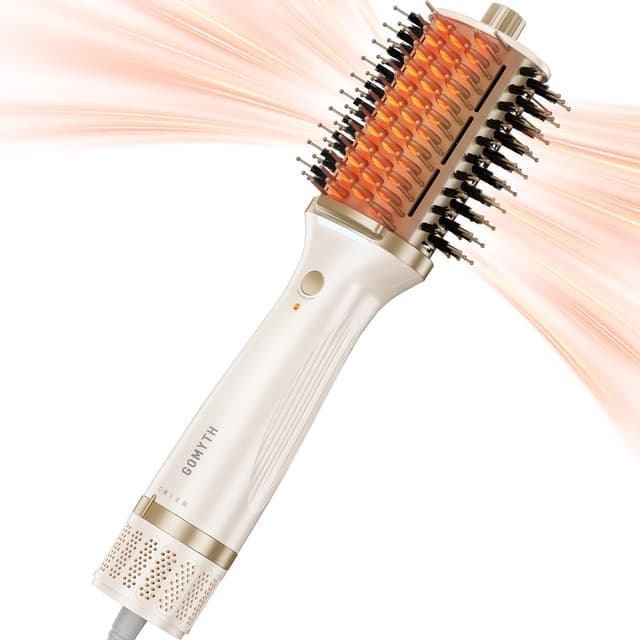 Detalle de GOMYTH Upgraded 5-in-1 Blow Dryer Brush with Heated Comb (70mm) for Wet & Dry Styling