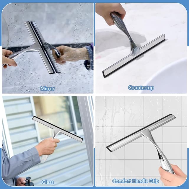 Thumbnail 6 de Shower Squeegee 10 Inch Stainless Steel Window Cleaner