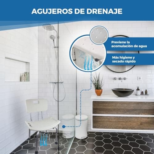 Thumbnail 3 de Mobiclinic® Silla de Ducha Regulable con Antideslizantes 🛁