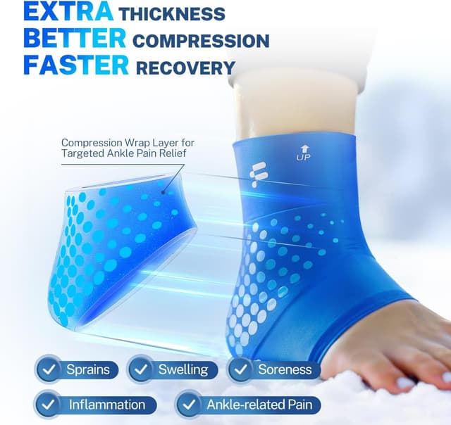 Detalle de Fitomo Ankle Ice Pack Wrap for 360° care