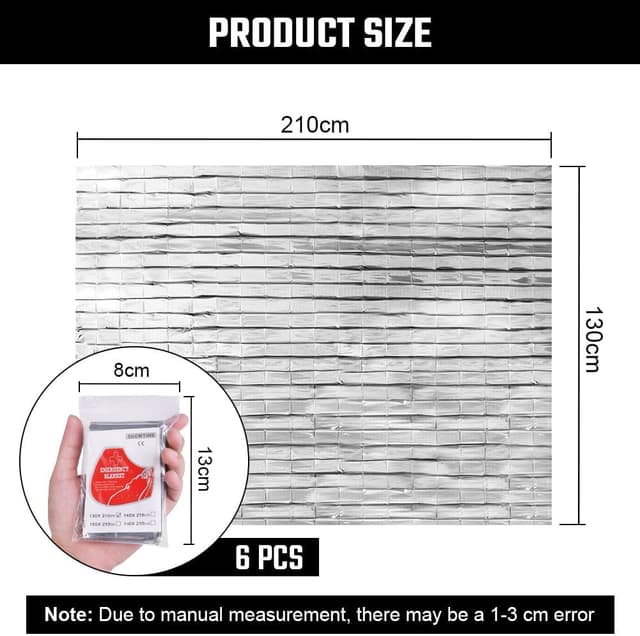 Detalle 2 de flintronic 6 Pièces Couverture survie 130x210 cm