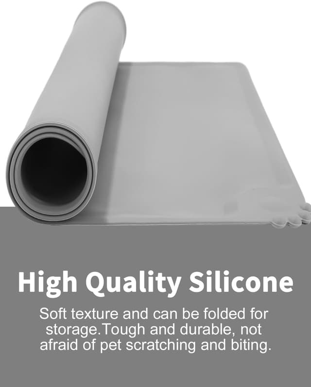 Thumbnail 1 de Napfunterlage Silikon 55x38 cm rutschfest Schwarz Grau