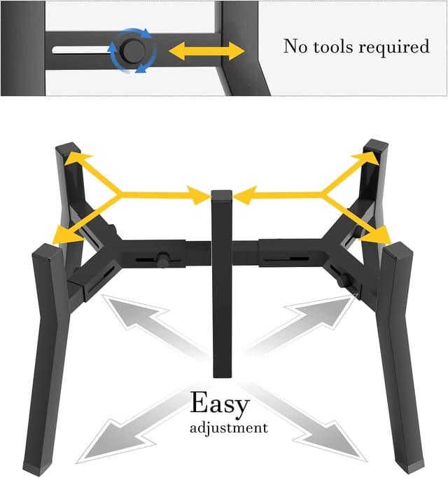Detalle de ADENGL Hundenapfständer 2-in-1 für mittlere & große Hunde, höhenverstellbar mit 18–27 cm Breite