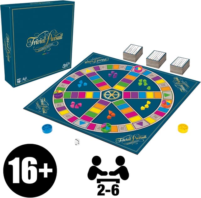 Detalle 2 de Hasbro Gaming Trivial Pursuit Classic Edition (C1940) party quiz game