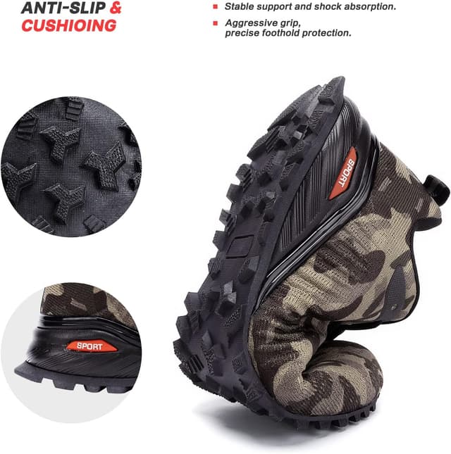 Detalle 2 de Kricely Men’s Trail Running Shoes for Hiking, Walking & Cross Training