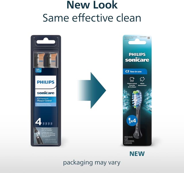 Detalle 2 de Philips Sonicare C3 HX9044/95 Replacement Brush Heads, 4 Pack