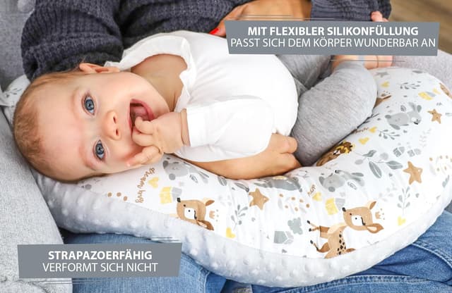 Detalle de Totsy Baby cuscino allattamento e gravidanza 130 cm in grigio cervo