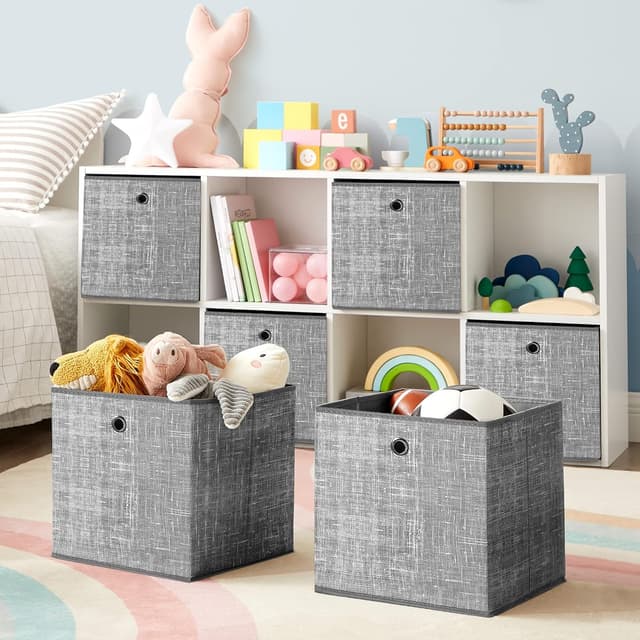Detalle 2 de SONGMICS Aufbewahrungsbox 6er Set 30 x 30 x 30 cm