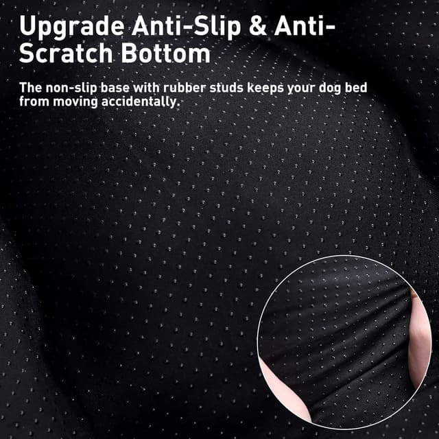 Detalle 2 de KSIIA Large Dog Bed Washable Calming Crate Mattress (90x60x8cm) – Non-Skid Crate Cushion in Brown