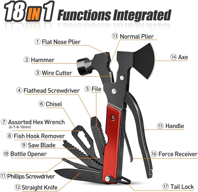 Thumbnail 2 de BIIB Idee Regalo Uomo Martello 12 funzioni