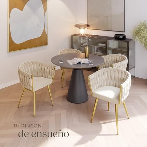 Detalle 2 de TecTake® Juego de Sillas Acolchadas con Reposabrazos