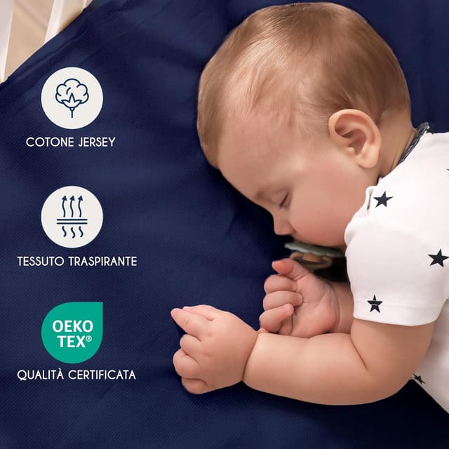 Thumbnail 2 de Dreamzie Lenzuolo con Angoli 40x80 Blu Scuro