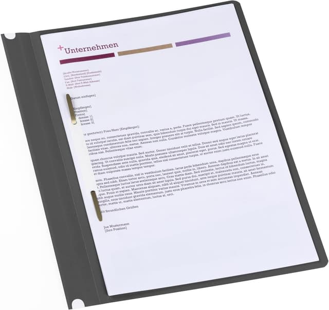 Thumbnail 5 de Oxford Schnellhefter A4 Kunststoff dunkelgrau 10 Stück