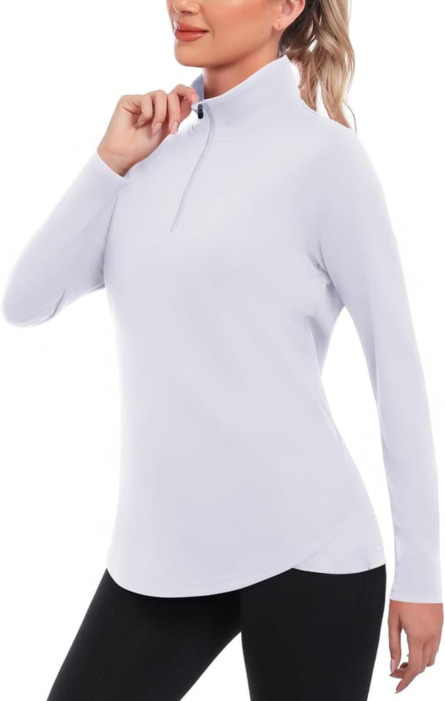 Detalle 1 de Maglia sportiva UPF 50+ con zip 1/4