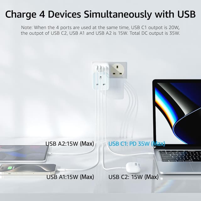Thumbnail 6 de USB C PD 35W plug extension adapter
