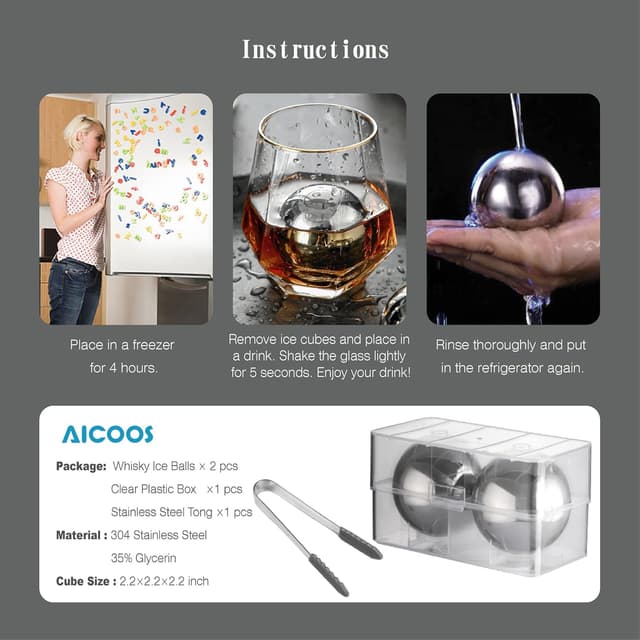 Thumbnail 6 de Cubetti Ghiaccio Acciaio Inox 55mm