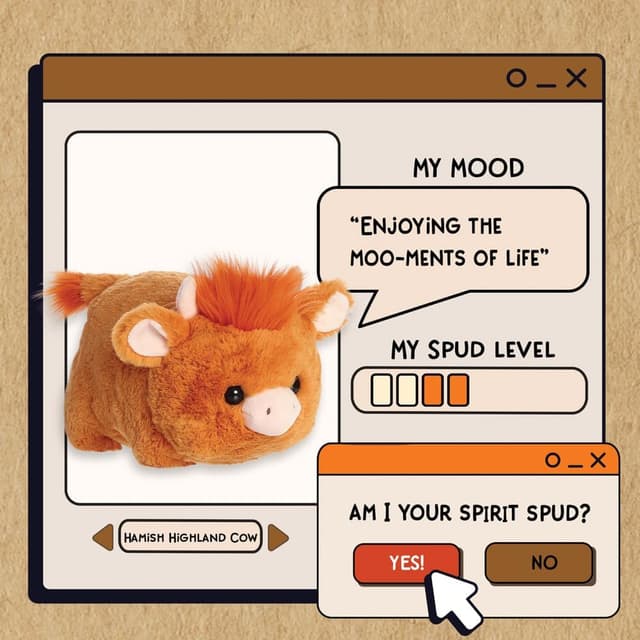 Thumbnail 4 de Aurora Spuds Hamish Highland Cow 10in soft toy