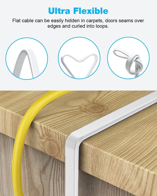 Detalle de DDMALL CAT8 Ethernet Cable 25 m 40 Gbps