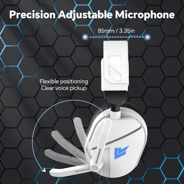 Thumbnail 6 de Cuffie Gaming Cablate Stereo Bass Deep con microfono Flip-to-Mute e LED RGB, jack 3.5 mm + USB