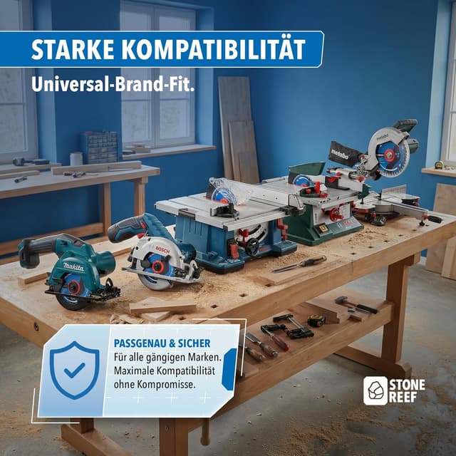 Detalle de STONE REEF Sägeblatt 254x30 für Kreissägen – inkl. Adapter für Bohrung 20 & 16 mm