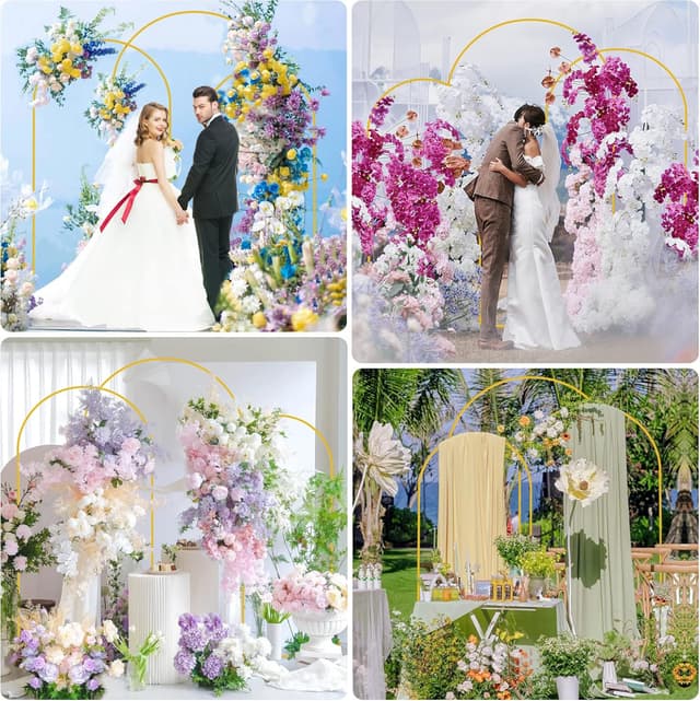 Thumbnail 5 de Wokceer Wedding Arch Backdrop Stand Set 7.2FT