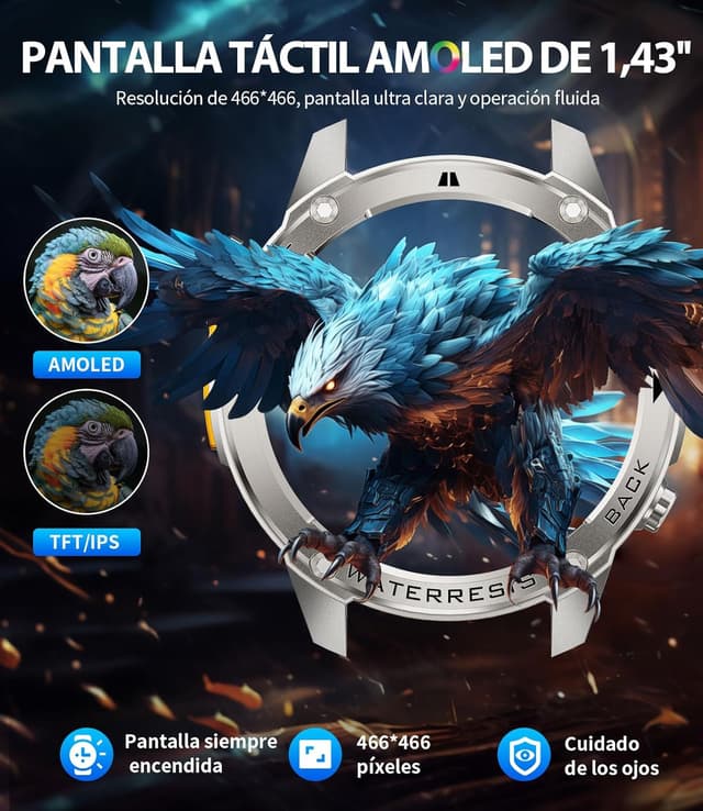 Thumbnail 5 de ESFOE Reloj Militar Hombre con GPS y 170+ Modos