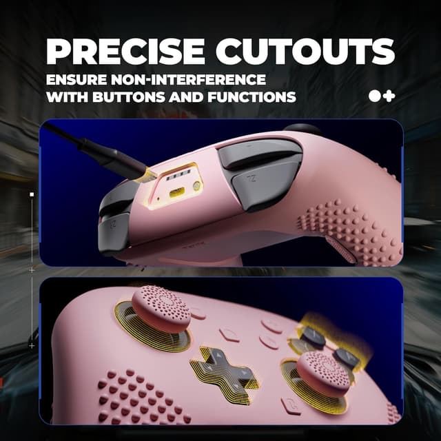 Detalle 2 de PlayVital Silicone Cover for Switch 2 Pro Controller – Cherry Blossoms Pink