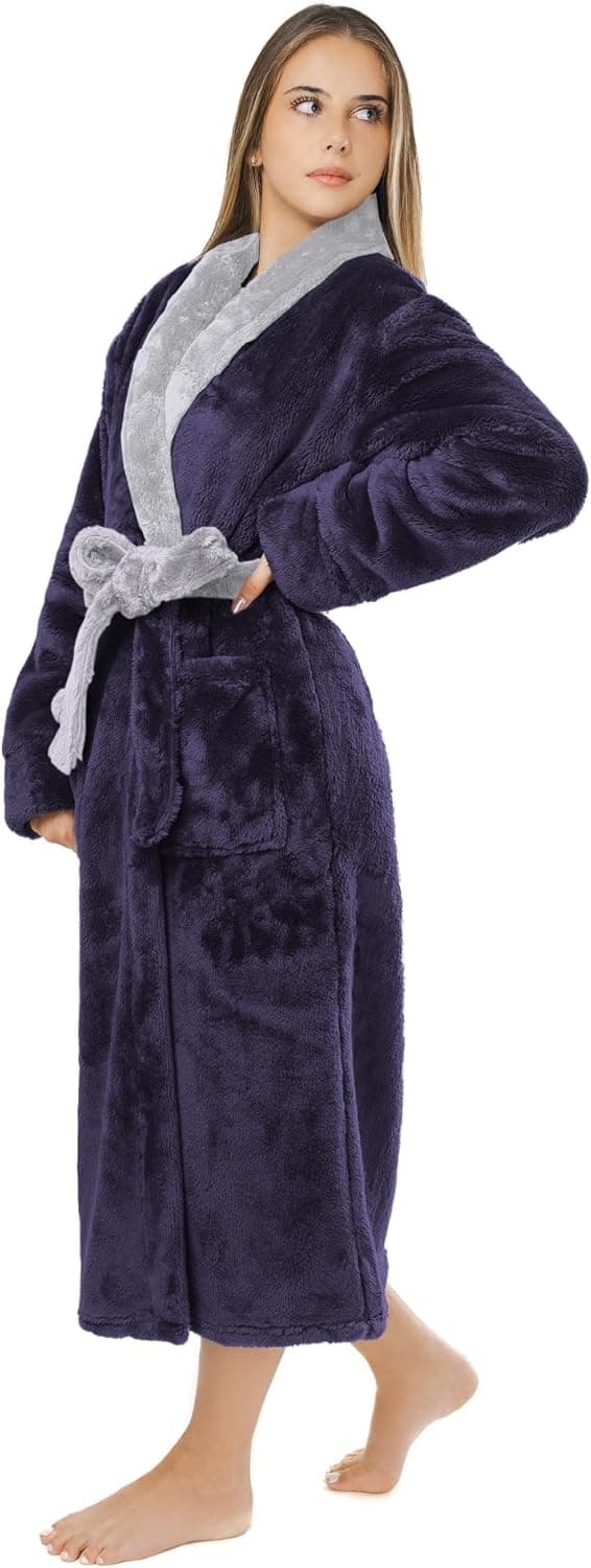 Imagen de LEBENGOOD Bata Mujer Invierno Microfibra 100% en OfertitasTOP