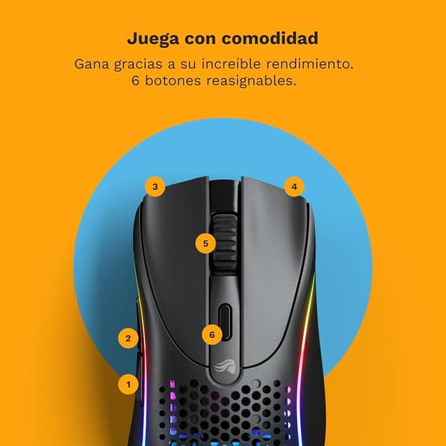 Detalle 2 de Glorious Model D 2 Wireless ratón gaming 66 g