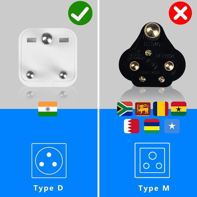 Detalle de XGKEGS UK to India plug adapter 2 pack