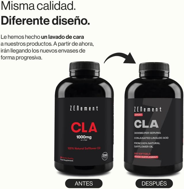 Thumbnail 5 de Zenement CLA Ácido Linoleico Conjugado 3000 mg 🌱 Quema Grasa