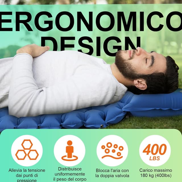 Detalle 2 de iParaAiluRy materassino gonfiabile da campeggio