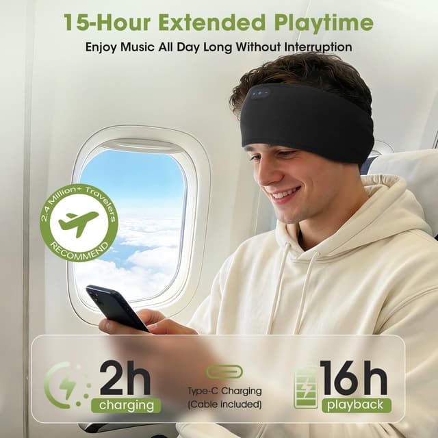 Thumbnail 5 de LC-dolida Sleep Headphones 15h battery