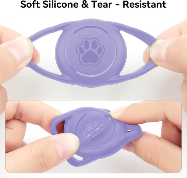 Detalle de Citymore support de collier AirTag pour chien et chat (lot de 2) en silicone étanche