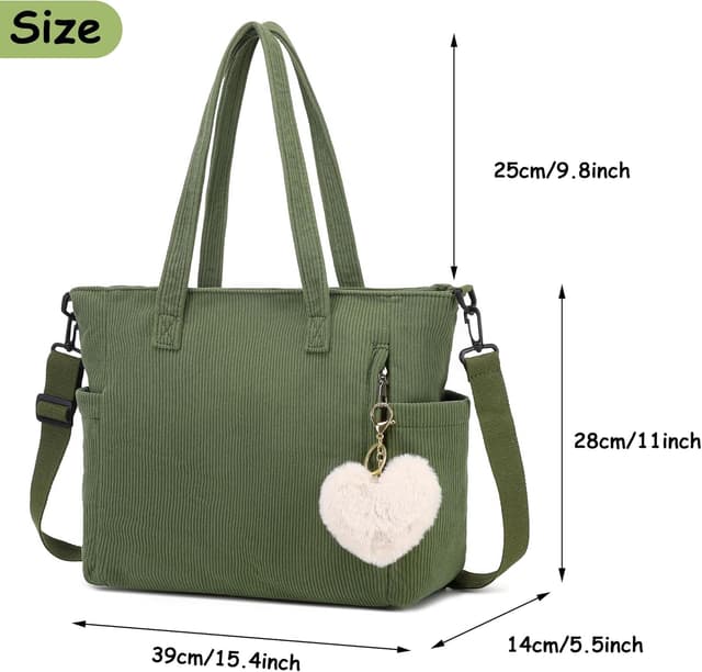 Detalle 2 de Makukke Cord Tote Bag Schultertasche 39 cm