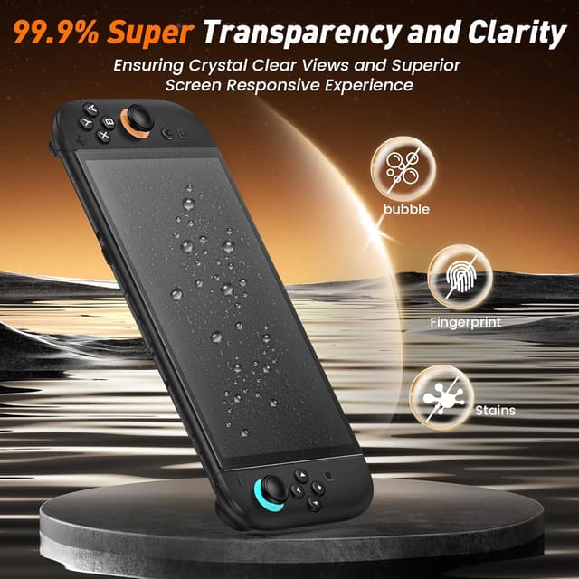 Detalle de daydayup 4-Pack Tempered Glass Screen Protector for Nintendo Switch 2 (7.9-inch, 2025) with Alignment Frame