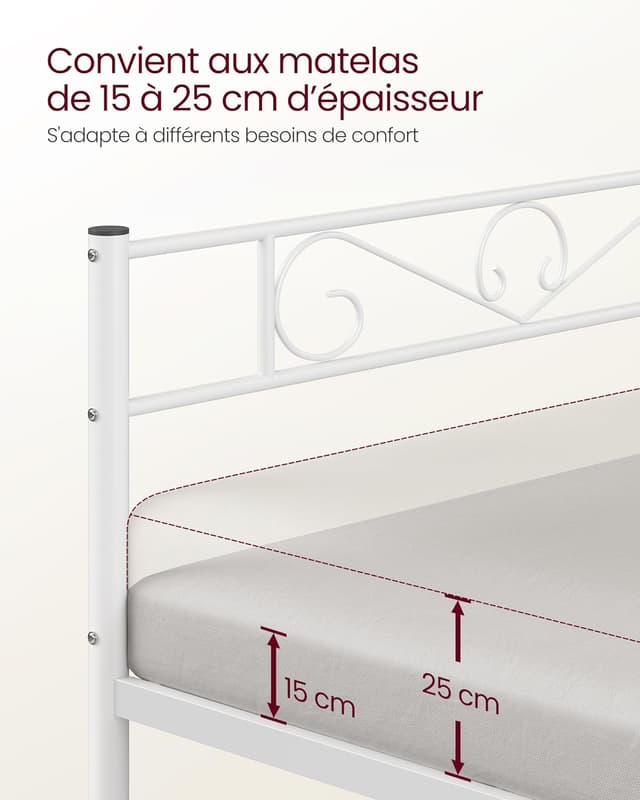 Thumbnail 6 de VASAGLE Cadre de lit 90 x 200