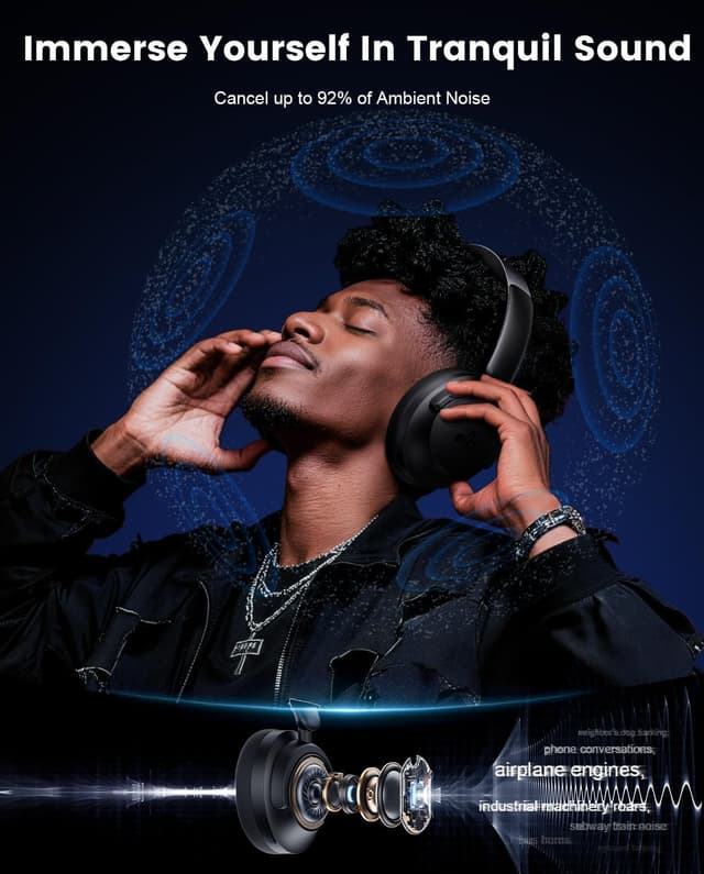 Detalle 2 de Hybrid ANC Headphones 60H Playtime