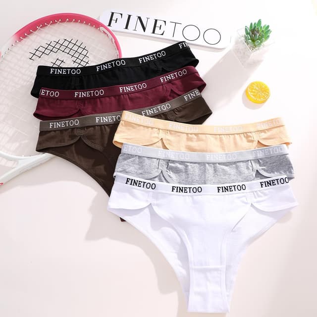 Thumbnail 1 de FINETOO Lot de 6 Slips Femme Coton