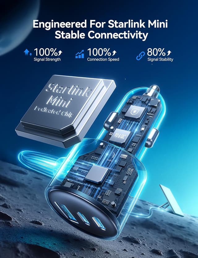 Thumbnail 5 de Starlink Mini Car Adapter 10FT Cable