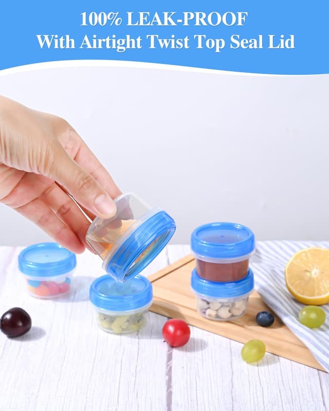 Thumbnail 3 de Salad Dressing Containers 2 oz, Reusable Leak-Proof 🥫