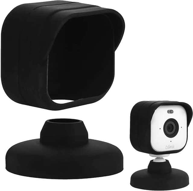 Detalle de honecumi Blink Mini 2 camera silicone skin case with sun shield (Black) — snug, weatherproof cover