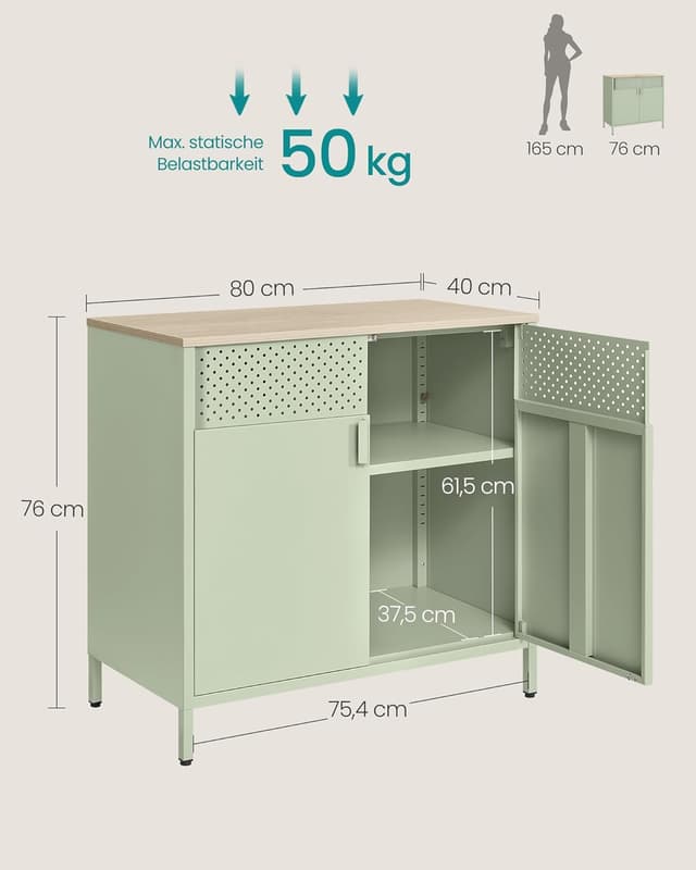 Detalle de SONGMICS LSC102C01 Metallschrank 40 x 80