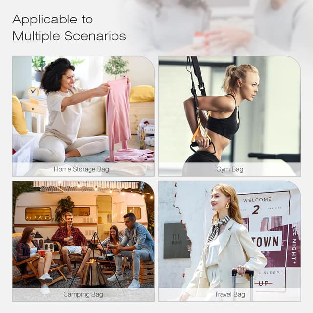 Thumbnail 6 de SPAHER 2X Borsone da Viaggio Bagaglio a Mano 40x30x25 cm, 30 L (pieghevole) – impermeabile per palestra e weekend