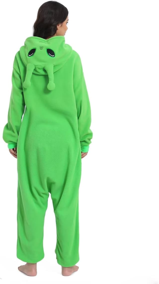 Detalle 2 de LBJR Erwachsenen Cosplay-Schlafanzug als Jumpsuit „Tierkostüm“-One-Piece Onesie