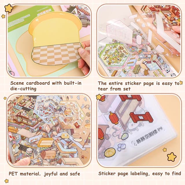 Thumbnail 2 de Wiskowee 20‑set 3D House Sticker Kit